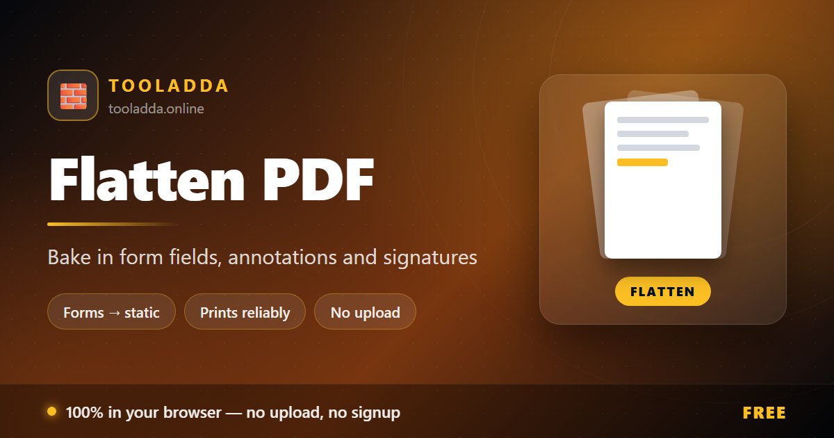 Flatten PDF Online Free