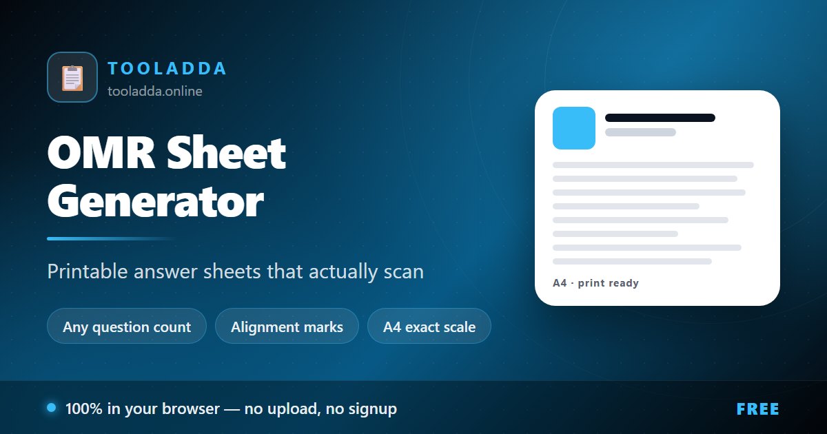 OMR Sheet Generator