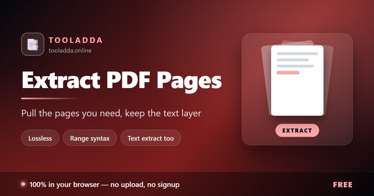 Extract PDF Pages Online Free