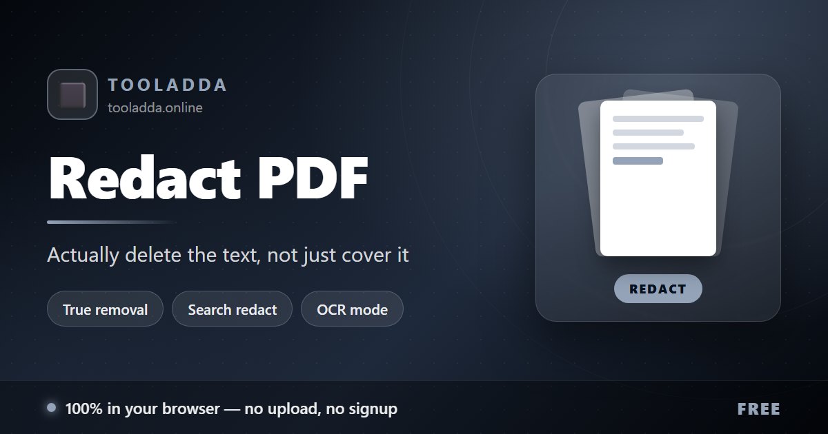 Redact PDF Online Free
